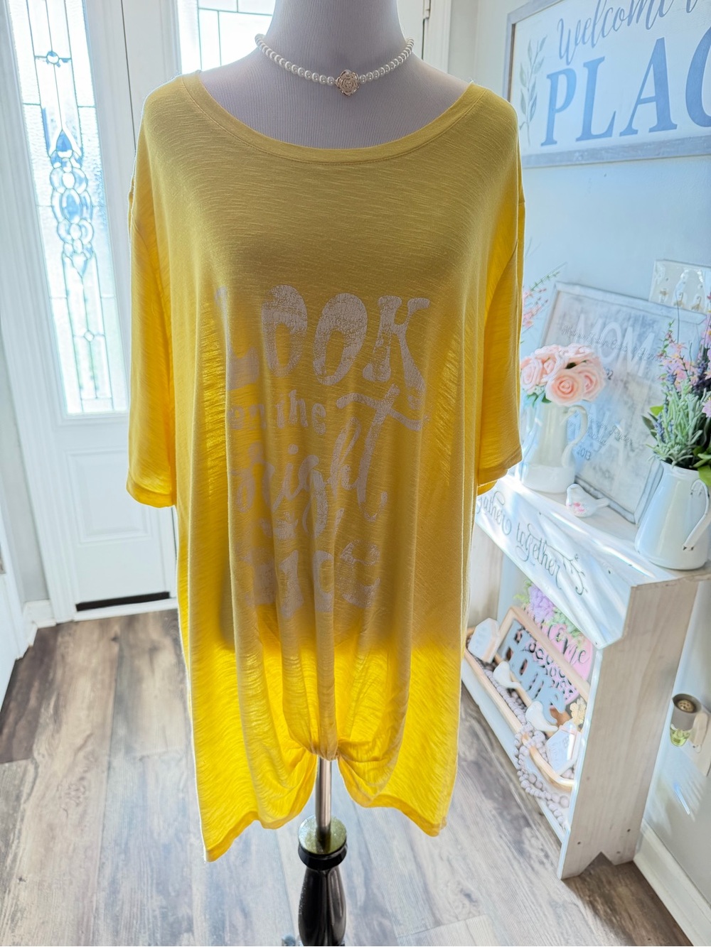 Cato Yellow Graphic Short Sleeve Tee